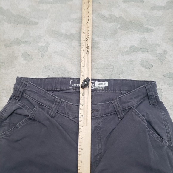 Carhartt Pants Womens 4 Gray Pockets Loose Fit Workwear - Picture 7 of 15
